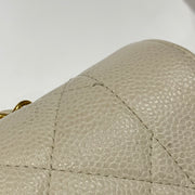 CHANEL * 1996-1997 Tall Diana Flap Medium Ivory Caviar
