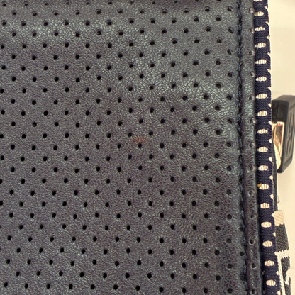 Chanel 2005-2006 Navy Perforated Lambskin Sport Line Shoulder Bag