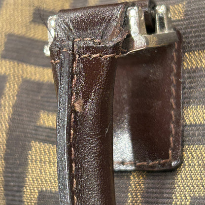 Fendi 1990s Brown Zucca 2way Shoulder Handbag