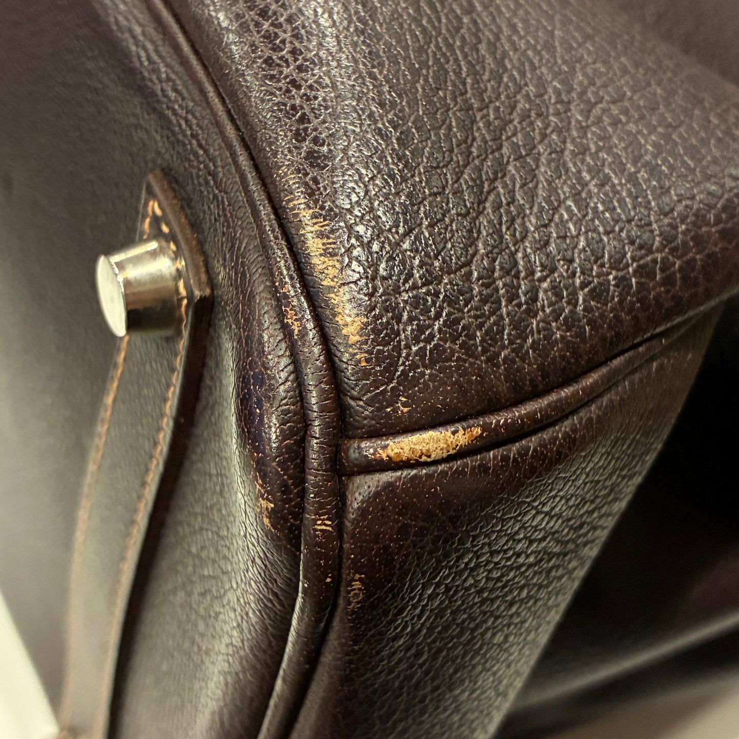 Hermes Havane Buffle Birkin 35 Handbag