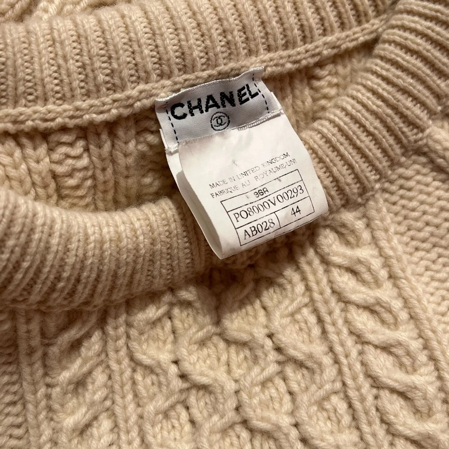Chanel 1996 Fall Wool Fisherman Knit Jumper #44