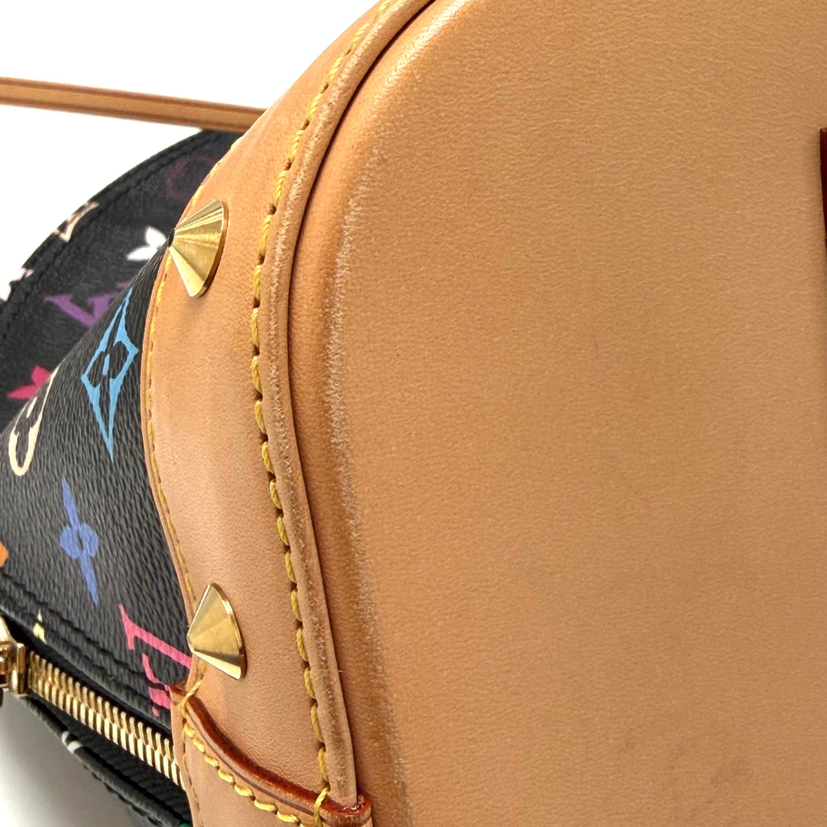 Louis Vuitton Black Monogram Multicolor Alma GM Handbag M40442