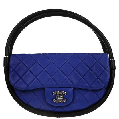 Chanel Blue Lambskin Hula Hoop Small Handbag