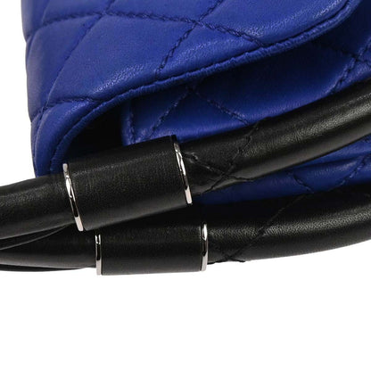 Chanel Blue Lambskin Hula Hoop Small Handbag