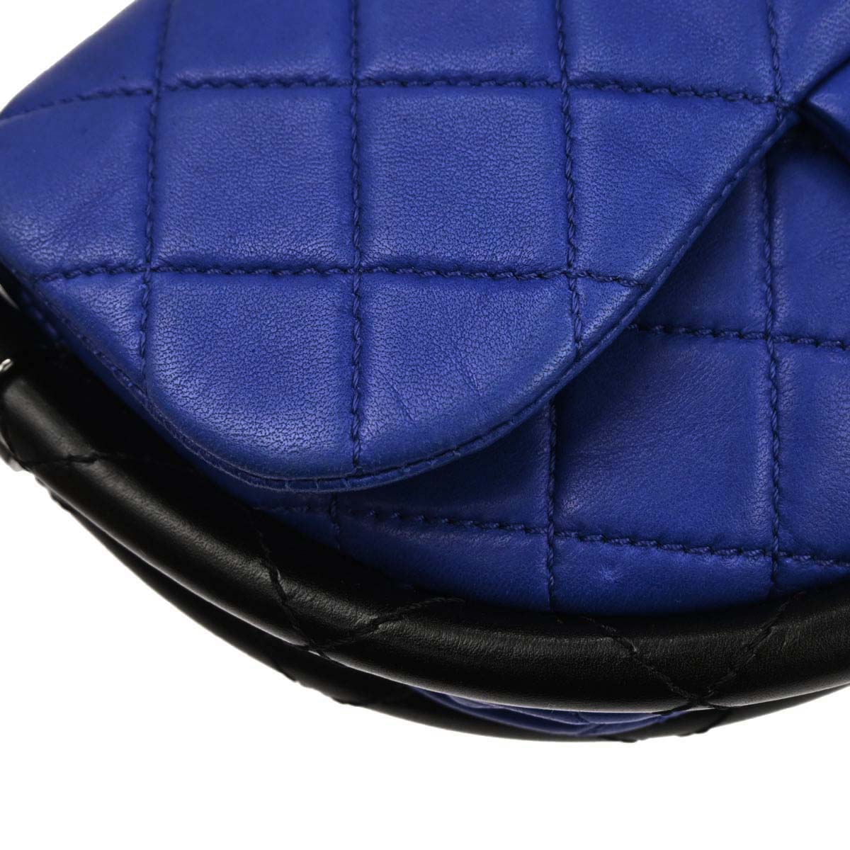 Chanel Blue Lambskin Hula Hoop Small Handbag