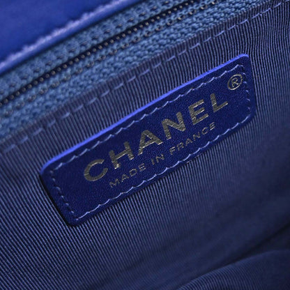Chanel Blue Lambskin Hula Hoop Small Handbag