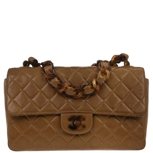 Chanel Brown Lambskin Shoulder Bag