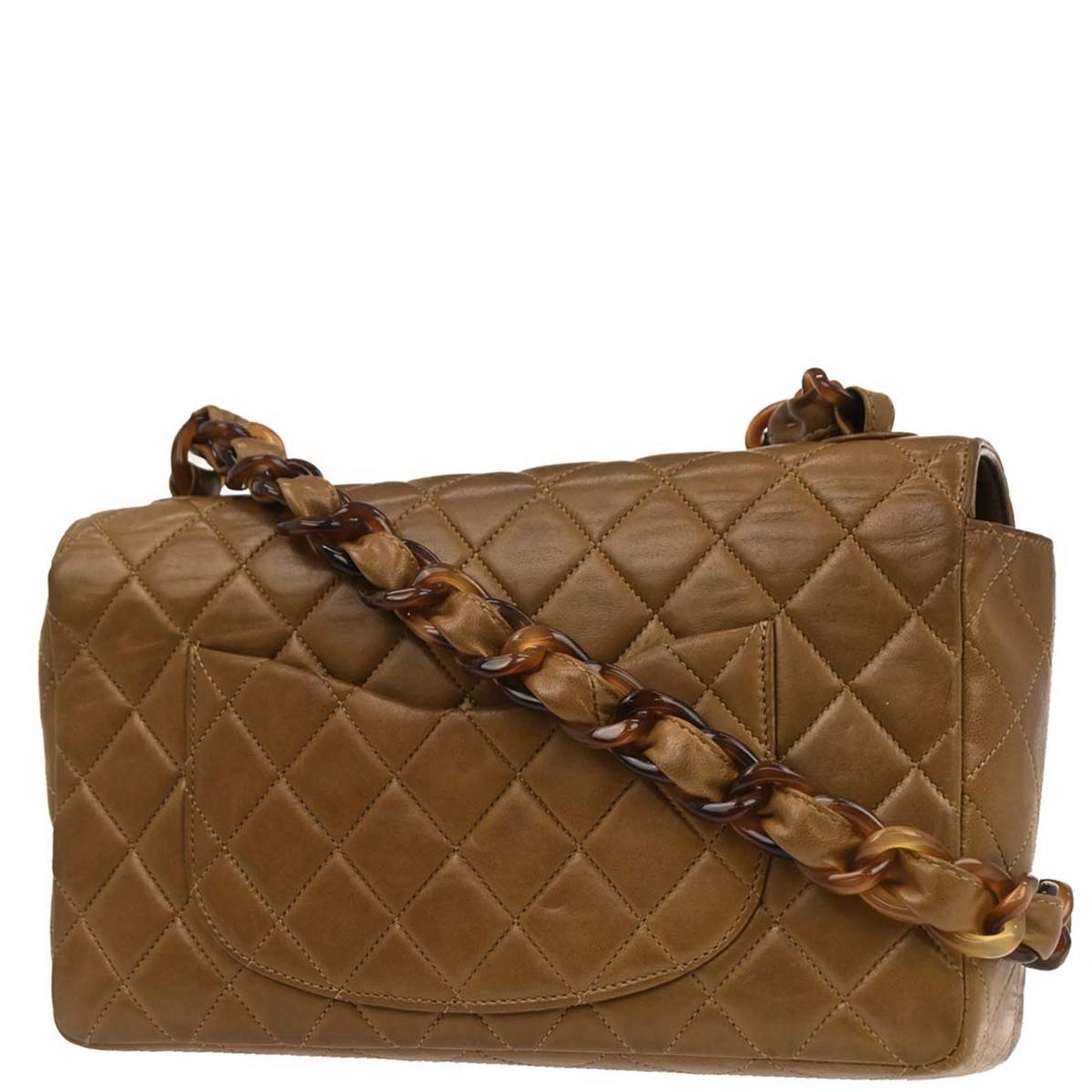 Chanel Brown Lambskin Shoulder Bag