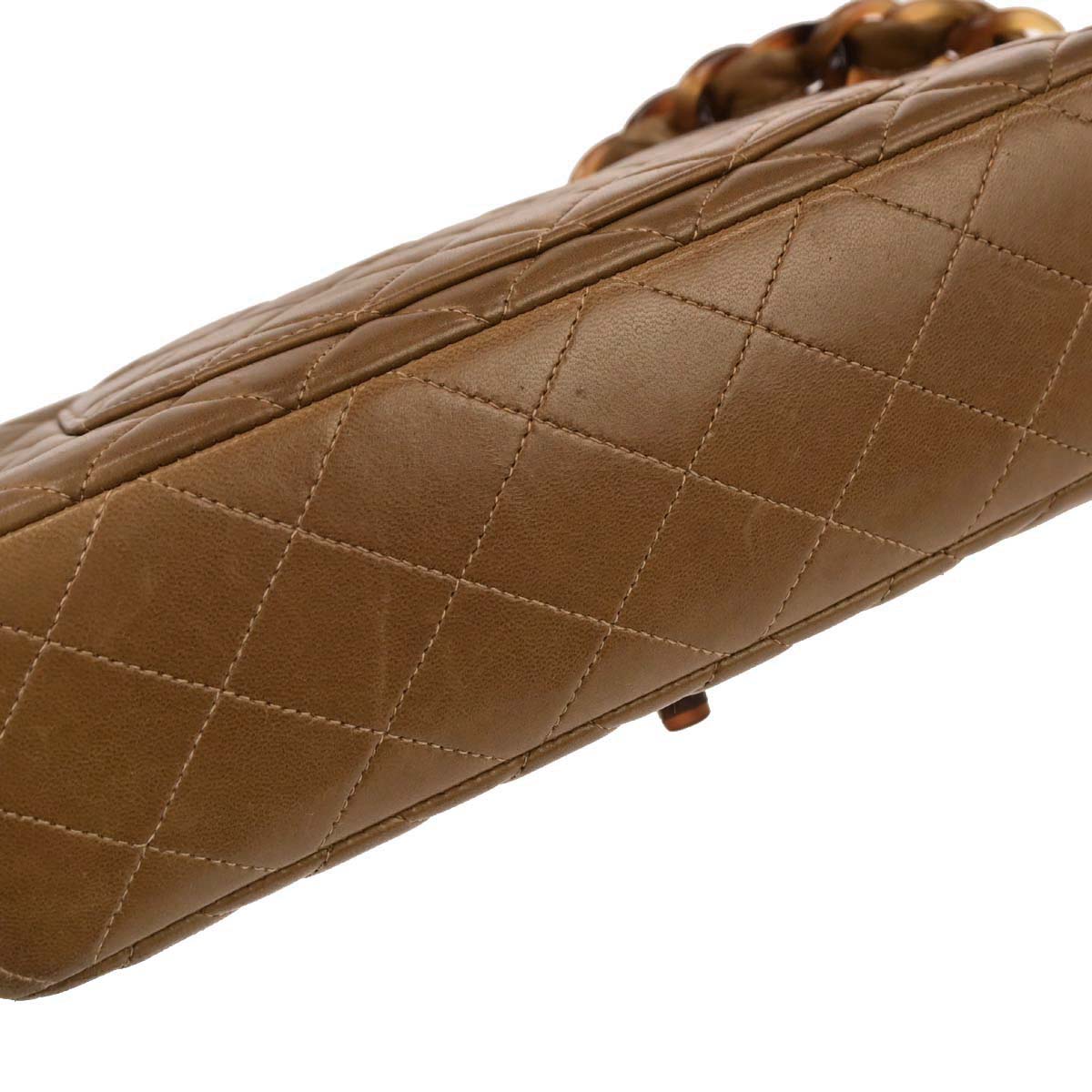 Chanel Brown Lambskin Shoulder Bag