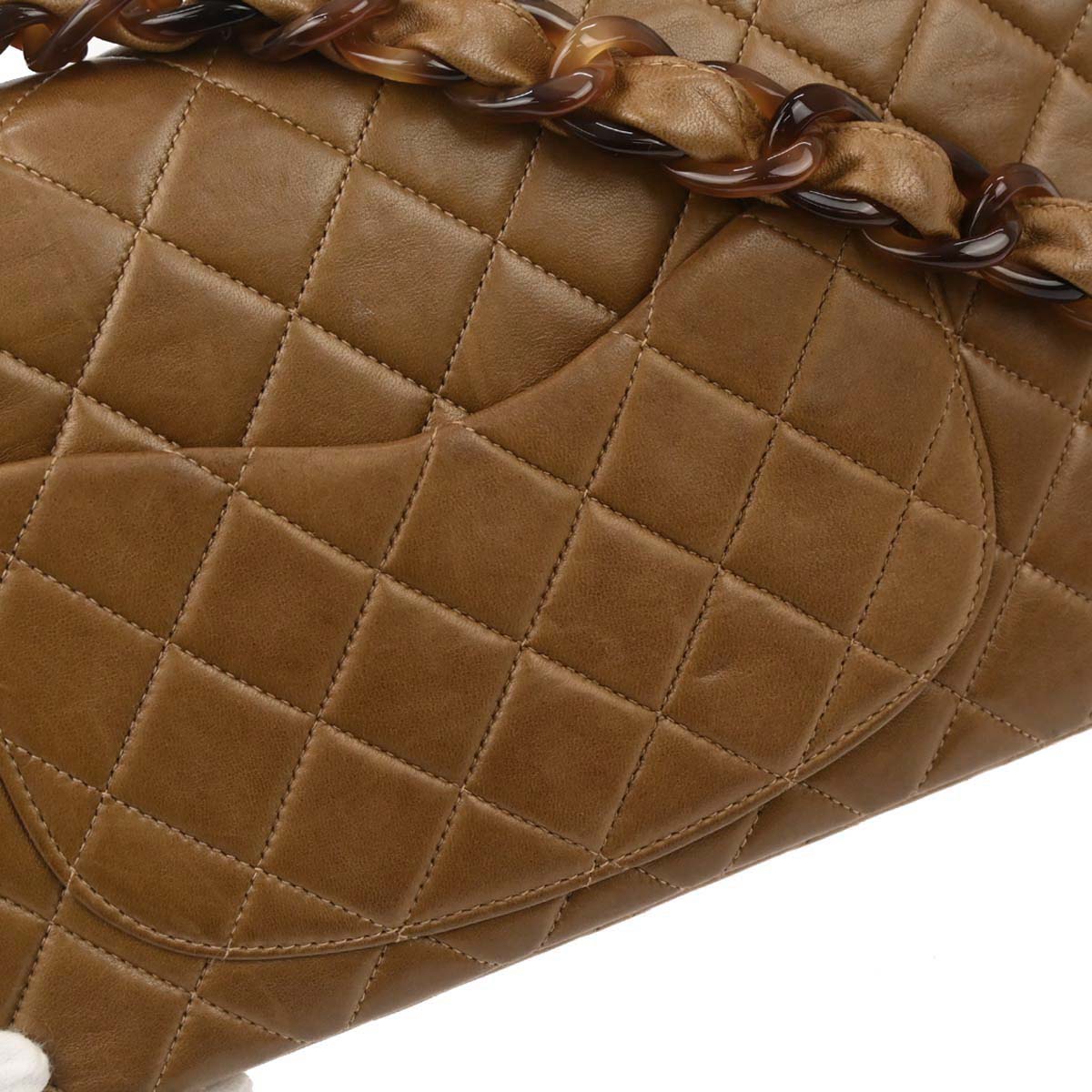 Chanel Brown Lambskin Shoulder Bag