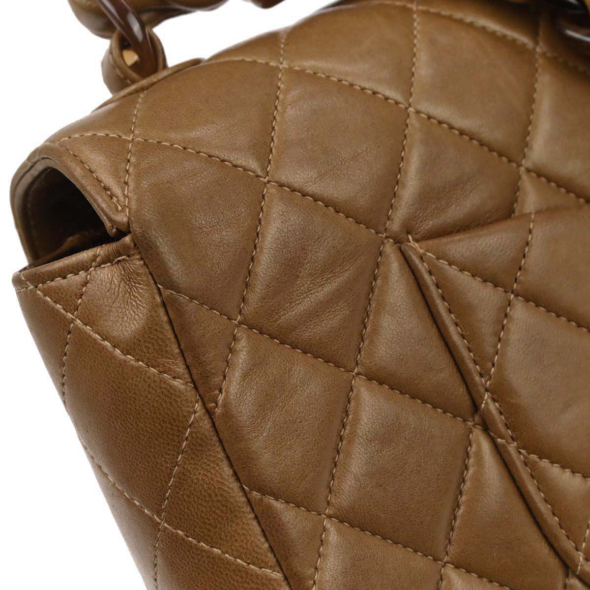 Chanel Brown Lambskin Shoulder Bag