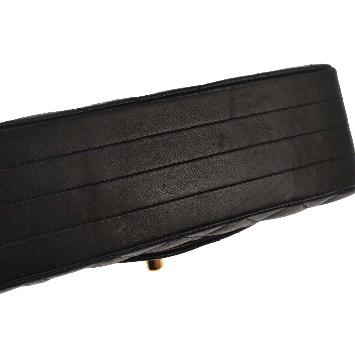 Chanel 1986-1988 Black Lambskin Shoulder Bag