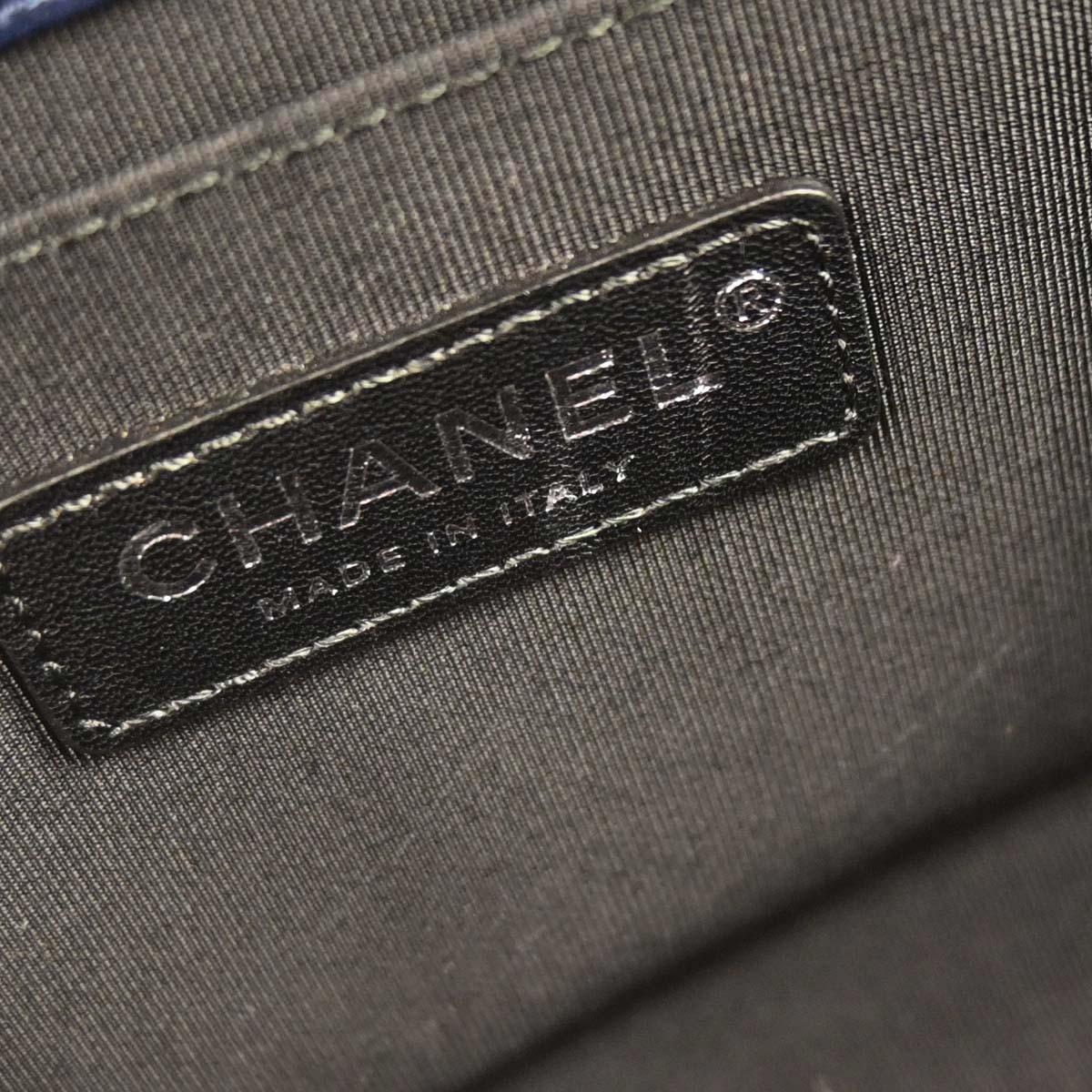 Boy Chanel Navy Black Lambskin Medium Shoulder Bag