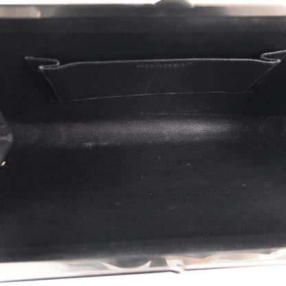 Chanel Black Lambskin Choco Bar Clutch Bag