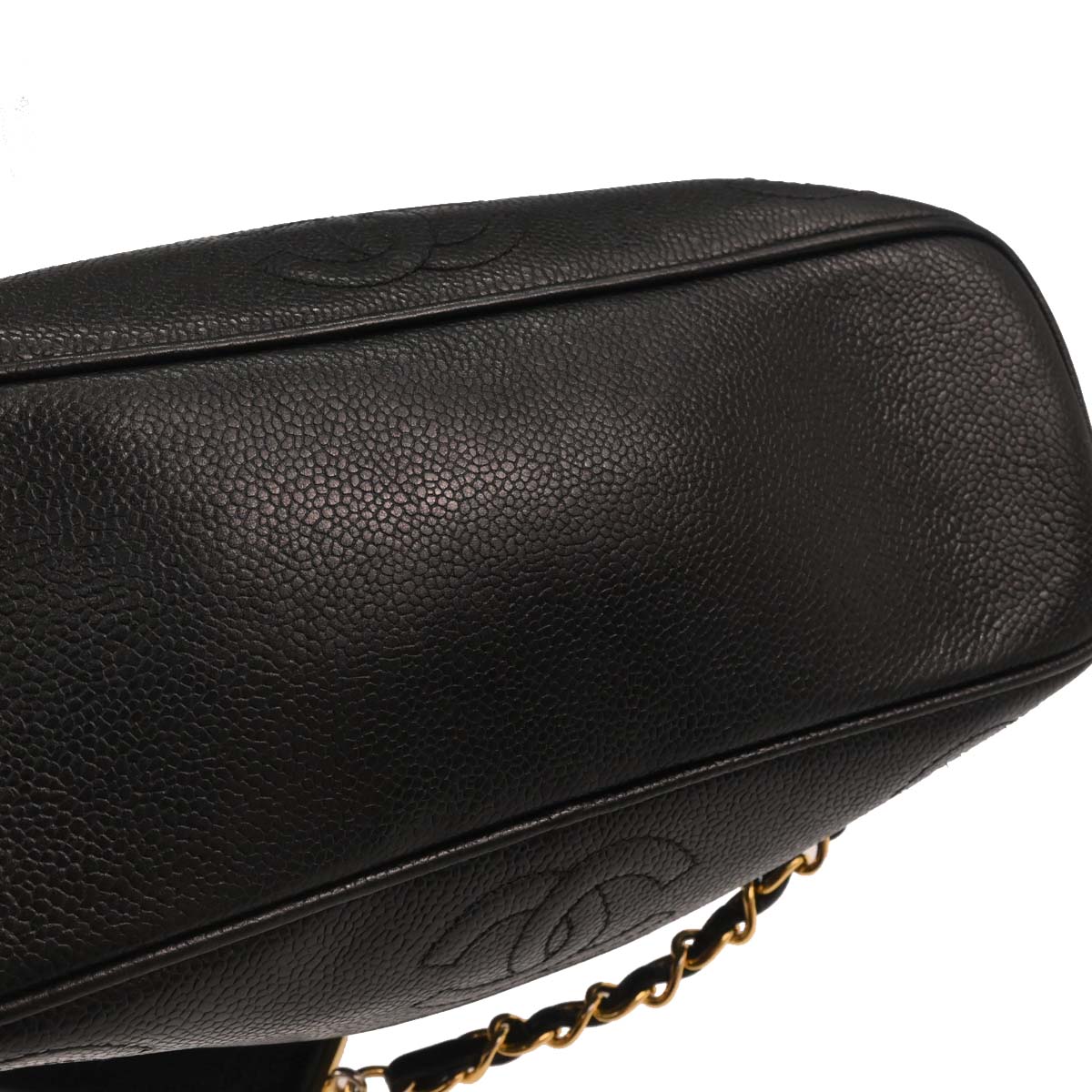 Chanel 1996-1997 Black Caviar Skin Triple CC Backpack