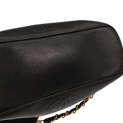 Chanel 1996-1997 Black Caviar Skin Triple CC Backpack