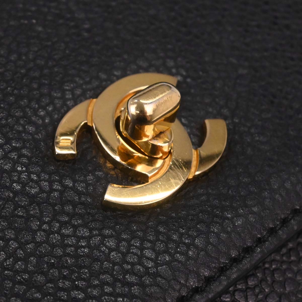 Chanel 1996-1997 Black Caviar Skin Triple CC Backpack