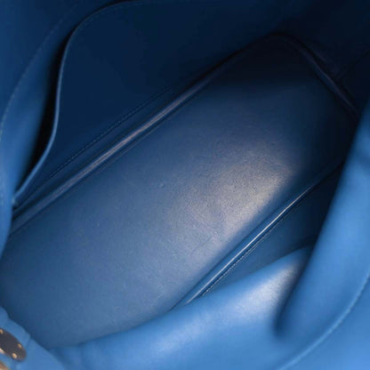 Hermes Blue Hydra Taurillon Clemence Bolide 31 2way Shoulder Handbag
