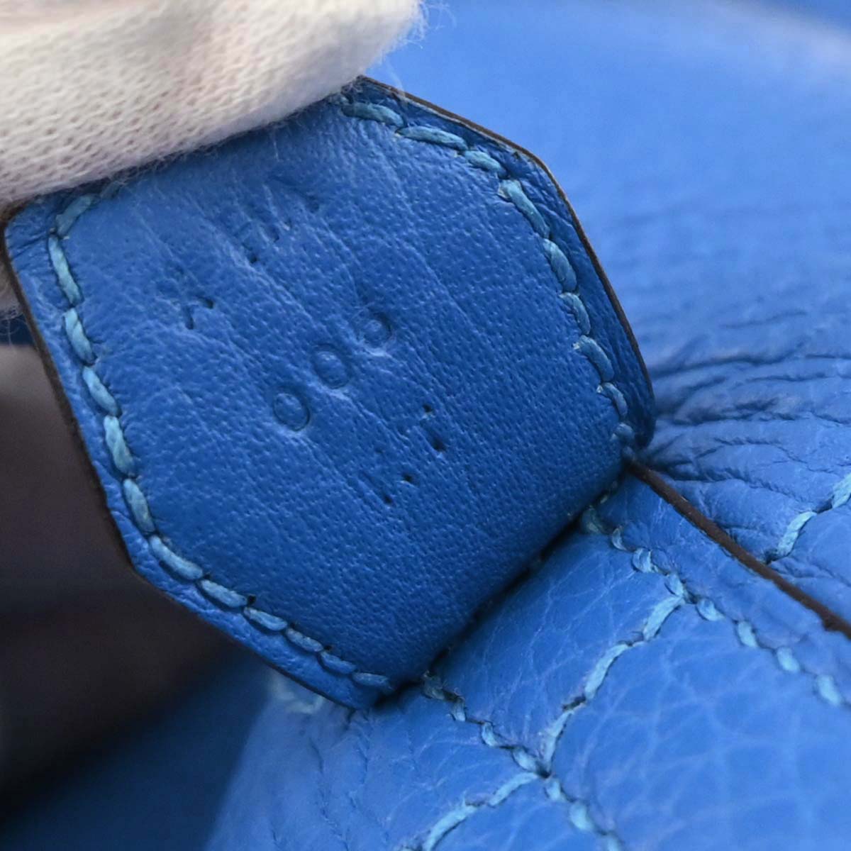 Hermes Blue Hydra Taurillon Clemence Bolide 31 2way Shoulder Handbag