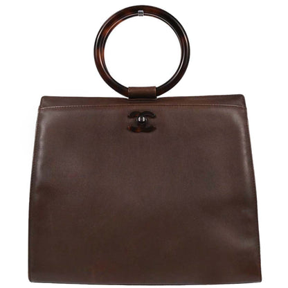 Chanel 1997-1999 Brown Calfskin Tortoiseshell Handbag