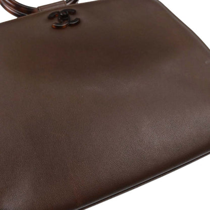 Chanel 1997-1999 Brown Calfskin Tortoiseshell Handbag