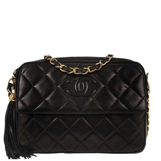 Chanel 1994-1996 Black Lambskin Camera Bag Small