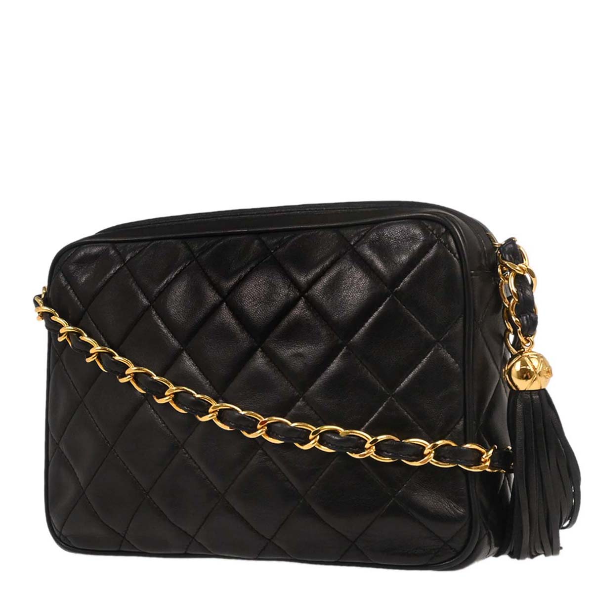 Chanel 1994-1996 Black Lambskin Camera Bag Small