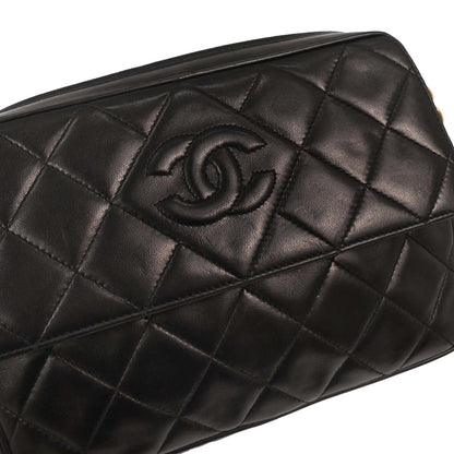 Chanel 1994-1996 Black Lambskin Camera Bag Small