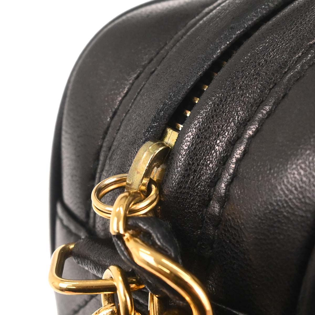 Chanel 1994-1996 Black Lambskin Camera Bag Small