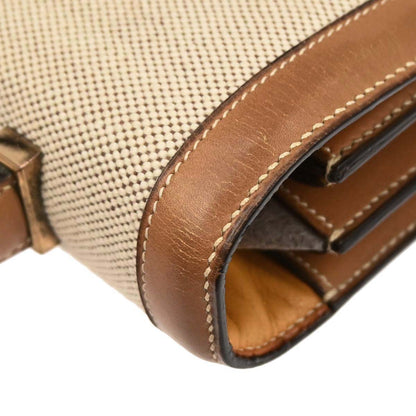 Hermes Natural Toile H Vache Piano Handbag