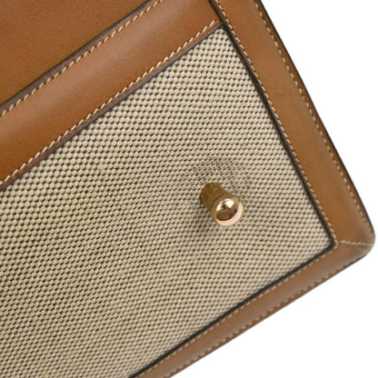 Hermes Natural Toile H Vache Piano Handbag