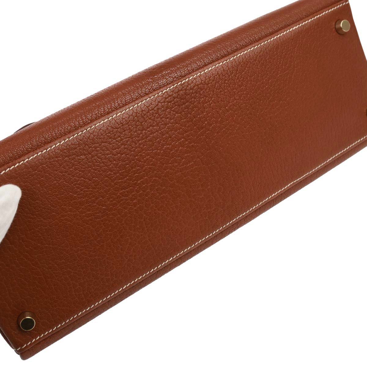 Hermes Brique Chevre Coromandel Kelly 32 Retourne 2way Shoulder Handbag