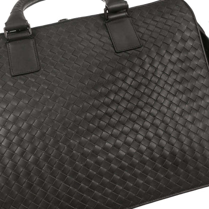 Bottega Veneta Gray Intrecciato Briefcase Handbag