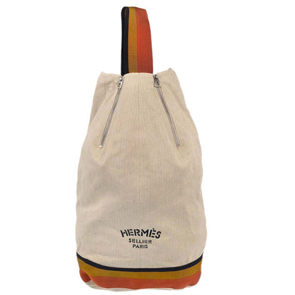 Hermes Natural Toile Chevrons Cavalier Shoulder Bag