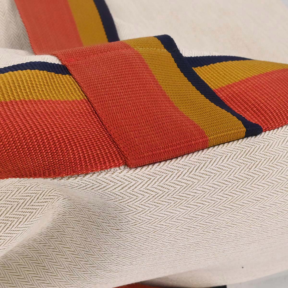 Hermes Natural Toile Chevrons Cavalier Shoulder Bag