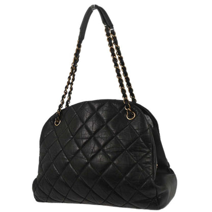 Chanel 2012 Black Calfskin Large Mademoiselle Bowling Bag
