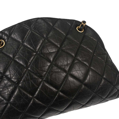 Chanel 2012 Black Calfskin Large Mademoiselle Bowling Bag