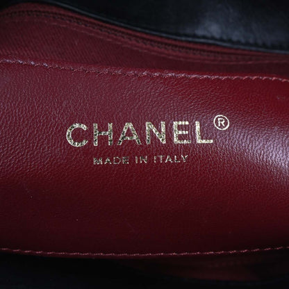 Chanel 2012 Black Calfskin Large Mademoiselle Bowling Bag