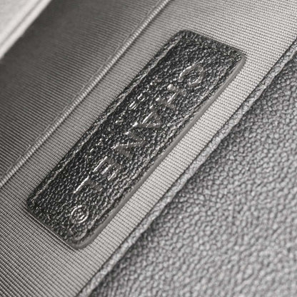 Boy Chanel 2019 Metallic Silver Caviar Skin North South Boy Flap Shoulder Bag
