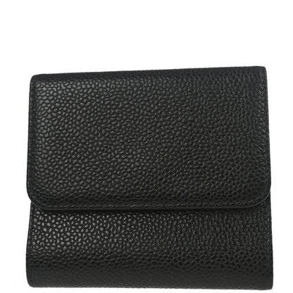 Chanel 2002-2003 Black Caviar Skin Bifold Wallet Purse