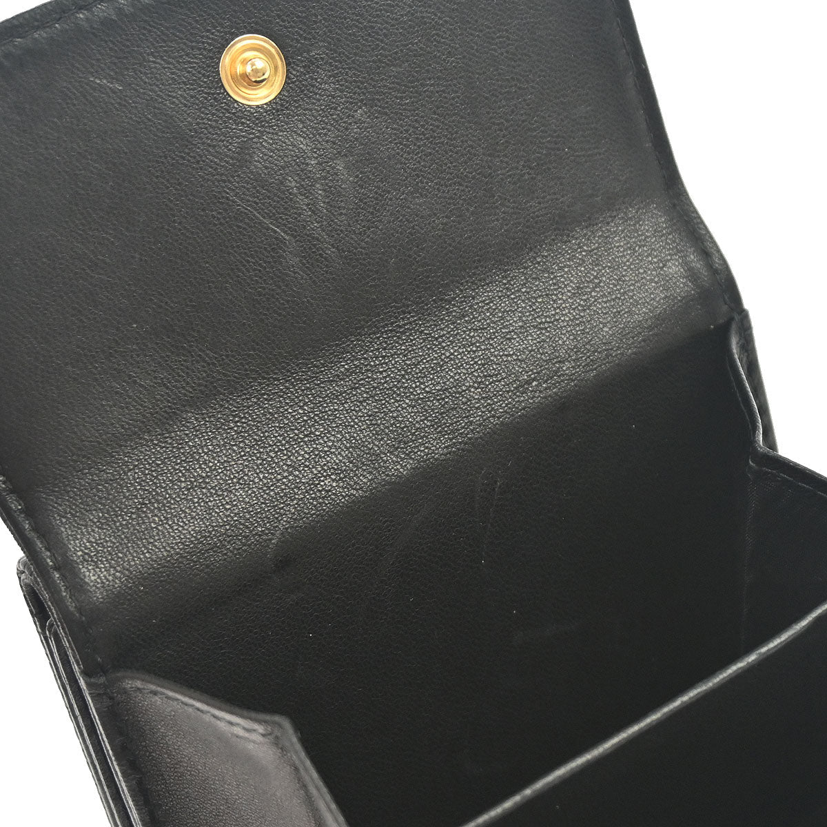 Chanel 2002-2003 Black Caviar Skin Bifold Wallet Purse