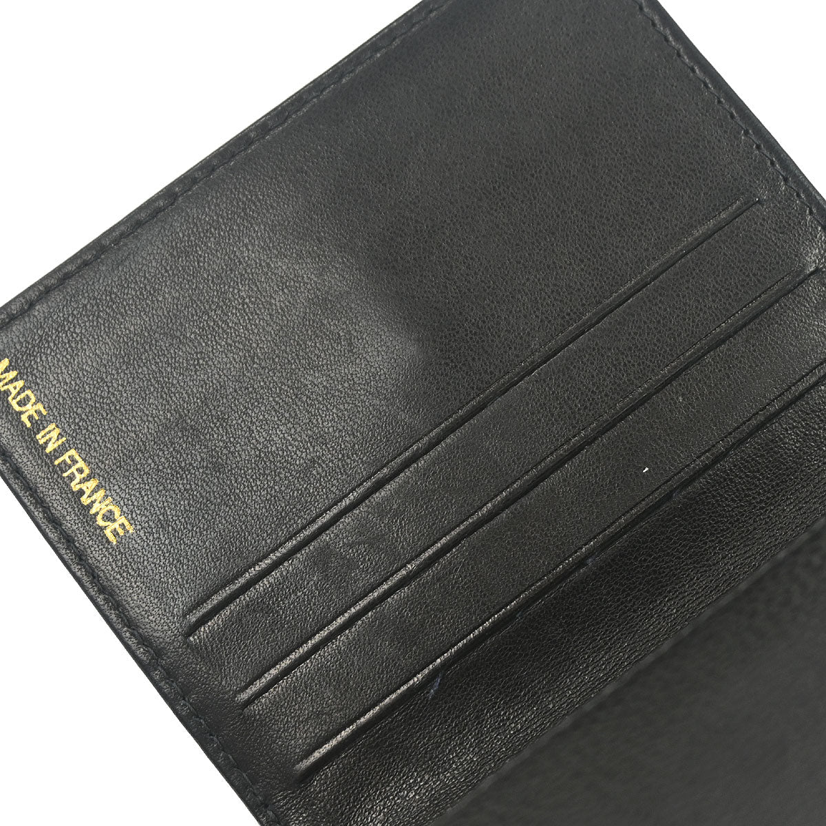 Chanel 2002-2003 Black Caviar Skin Bifold Wallet Purse