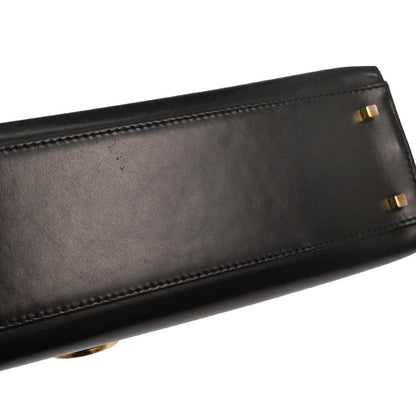 Salvatore Ferragamo Black Gancini 2way Shoulder Handbag