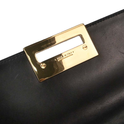 Salvatore Ferragamo Black Gancini 2way Shoulder Handbag