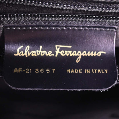 Salvatore Ferragamo Black Gancini 2way Shoulder Handbag