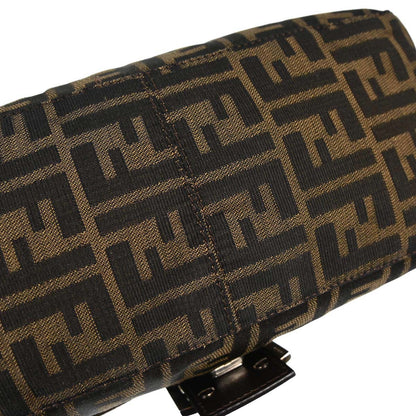 Fendi Brown Canvas Zucca Mamma Baguette Handbag