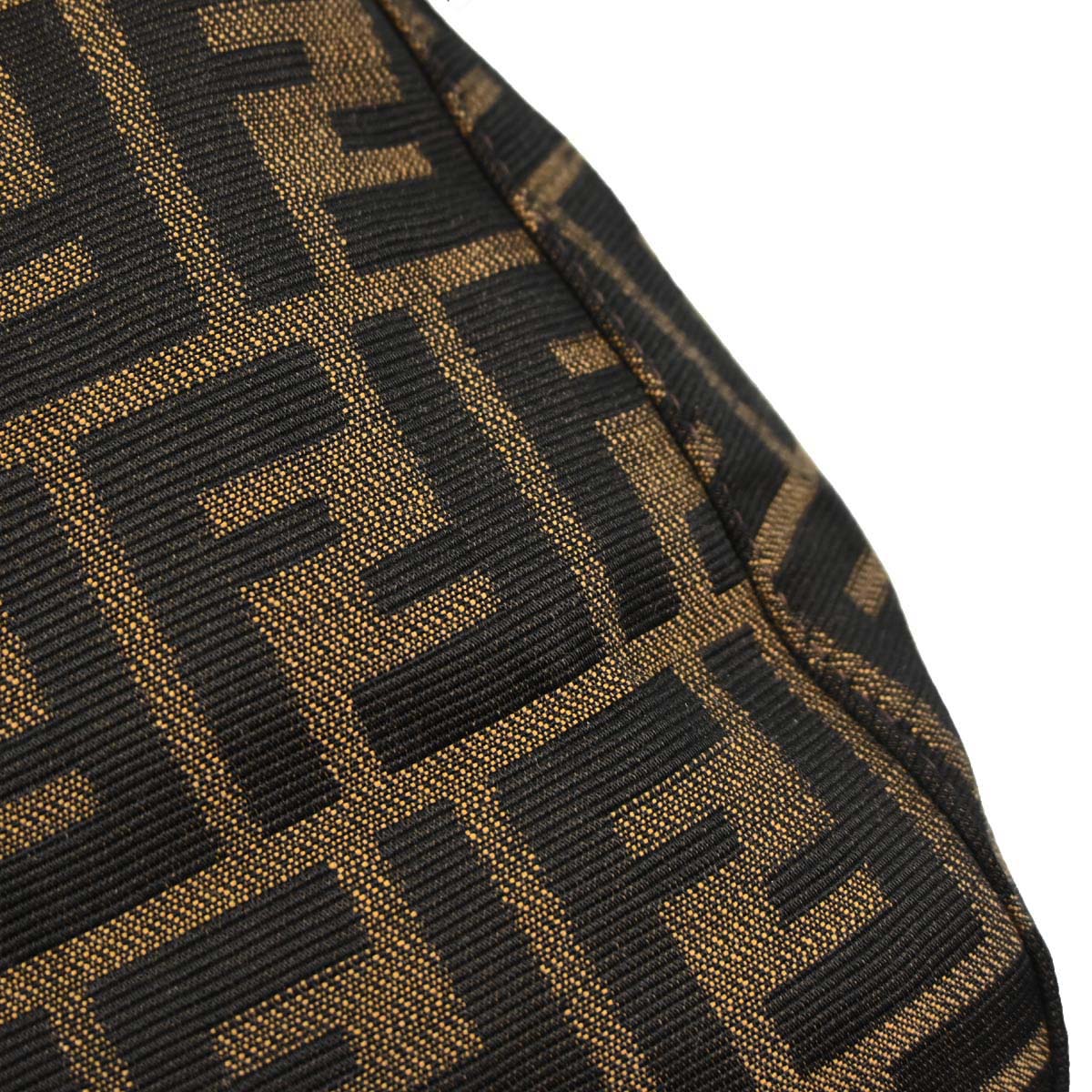 Fendi Brown Canvas Zucca Mamma Baguette Handbag