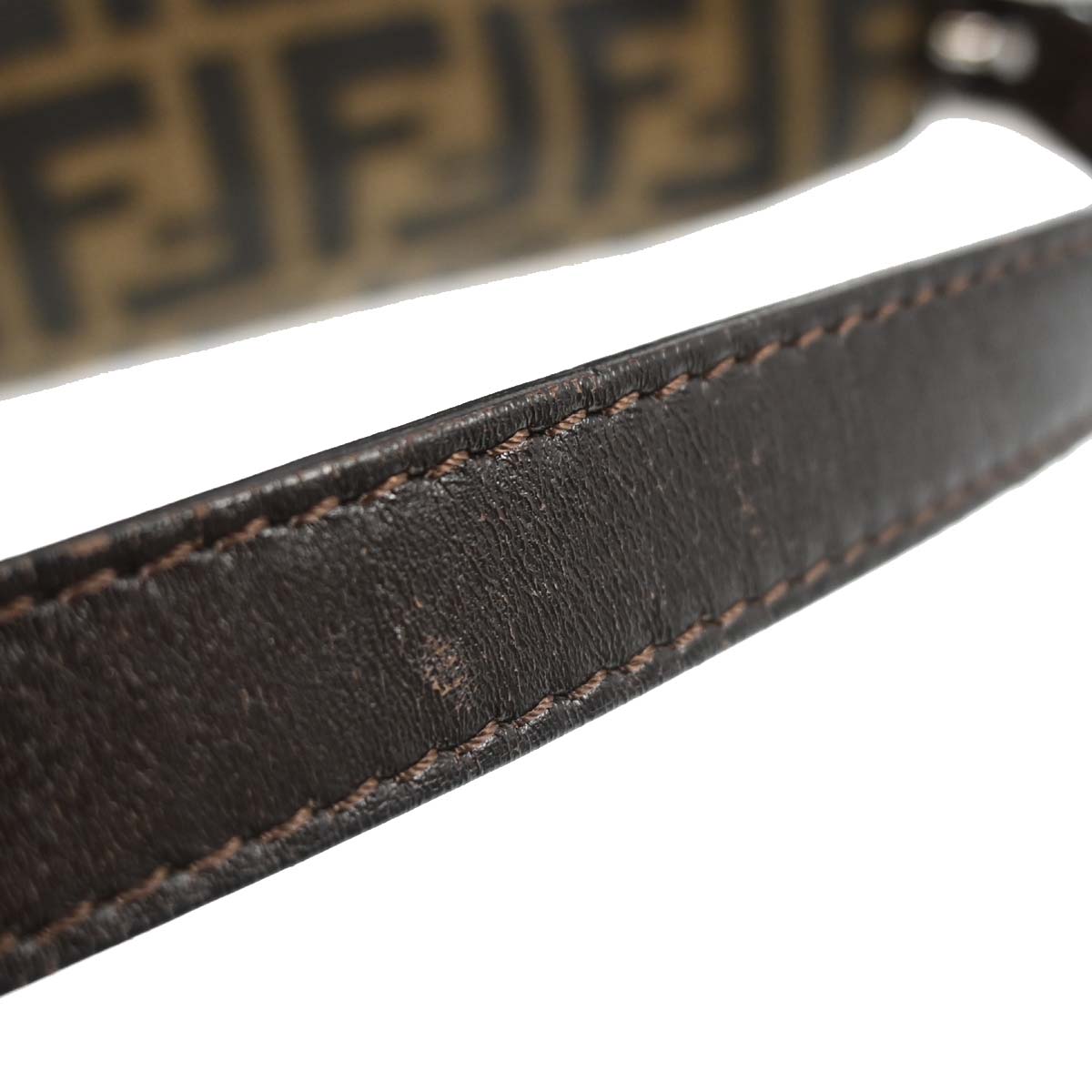 Fendi Brown Canvas Zucca Mamma Baguette Handbag