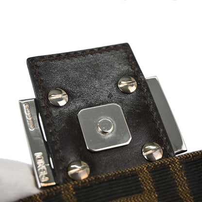 Fendi Brown Canvas Zucca Mamma Baguette Handbag