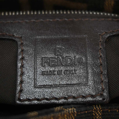 Fendi Brown Canvas Zucca Mamma Baguette Handbag